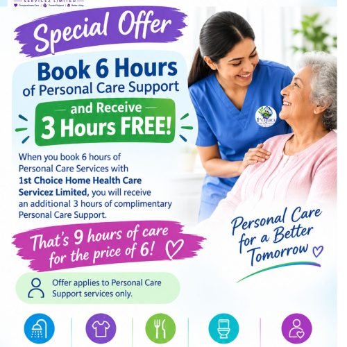 Special Offer: Book 6 Hours of Personal Care Support and Receive 3 Hours FREE!